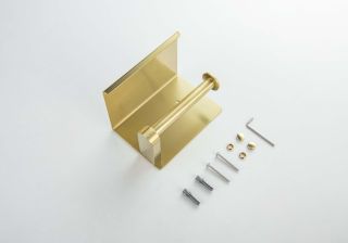 Бумагодержатель с полкой Aquatek Европа AQ4939BG шлифованное золото